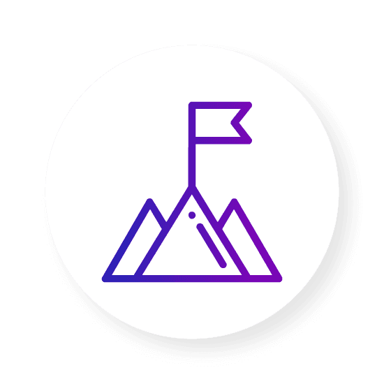Icon of a printer within a circular outline, designed in purple and white colors.