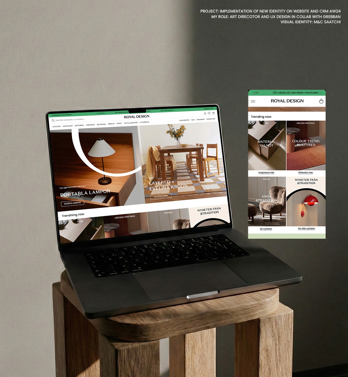 Implementation of new webdesign