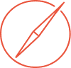 Leadership direction and strategic guidance icon