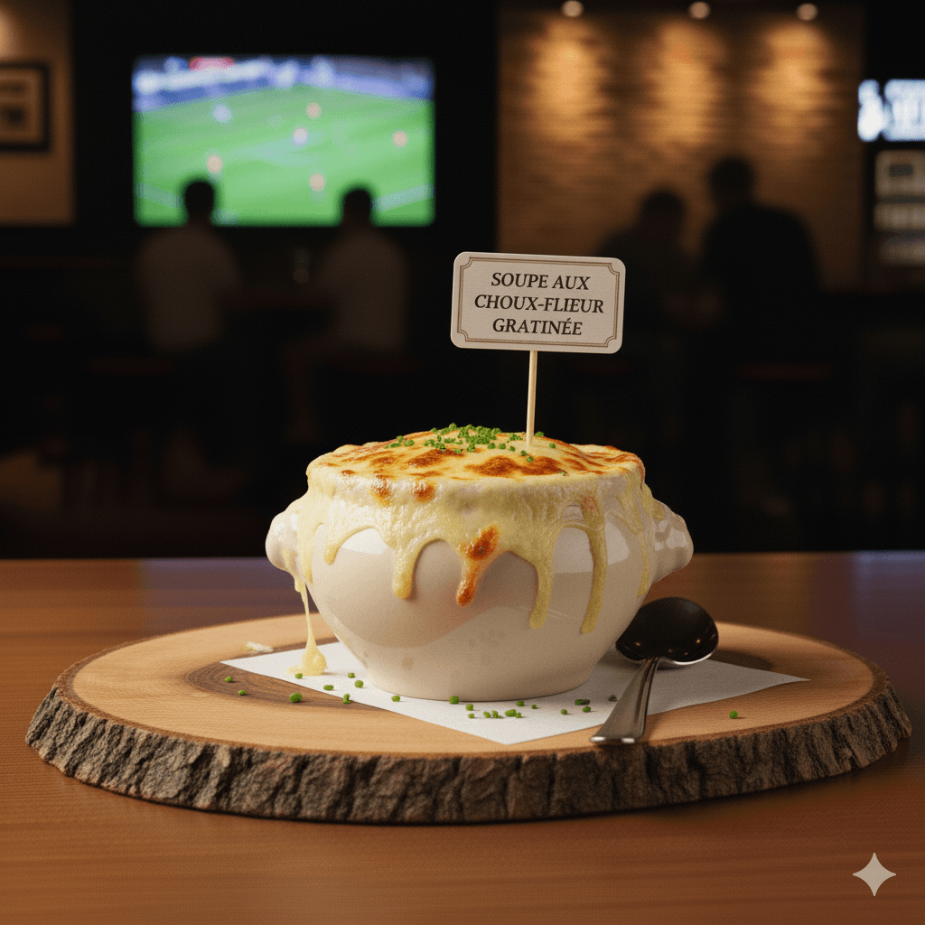 Soupe aux choux-fleur Gratinée Half Time