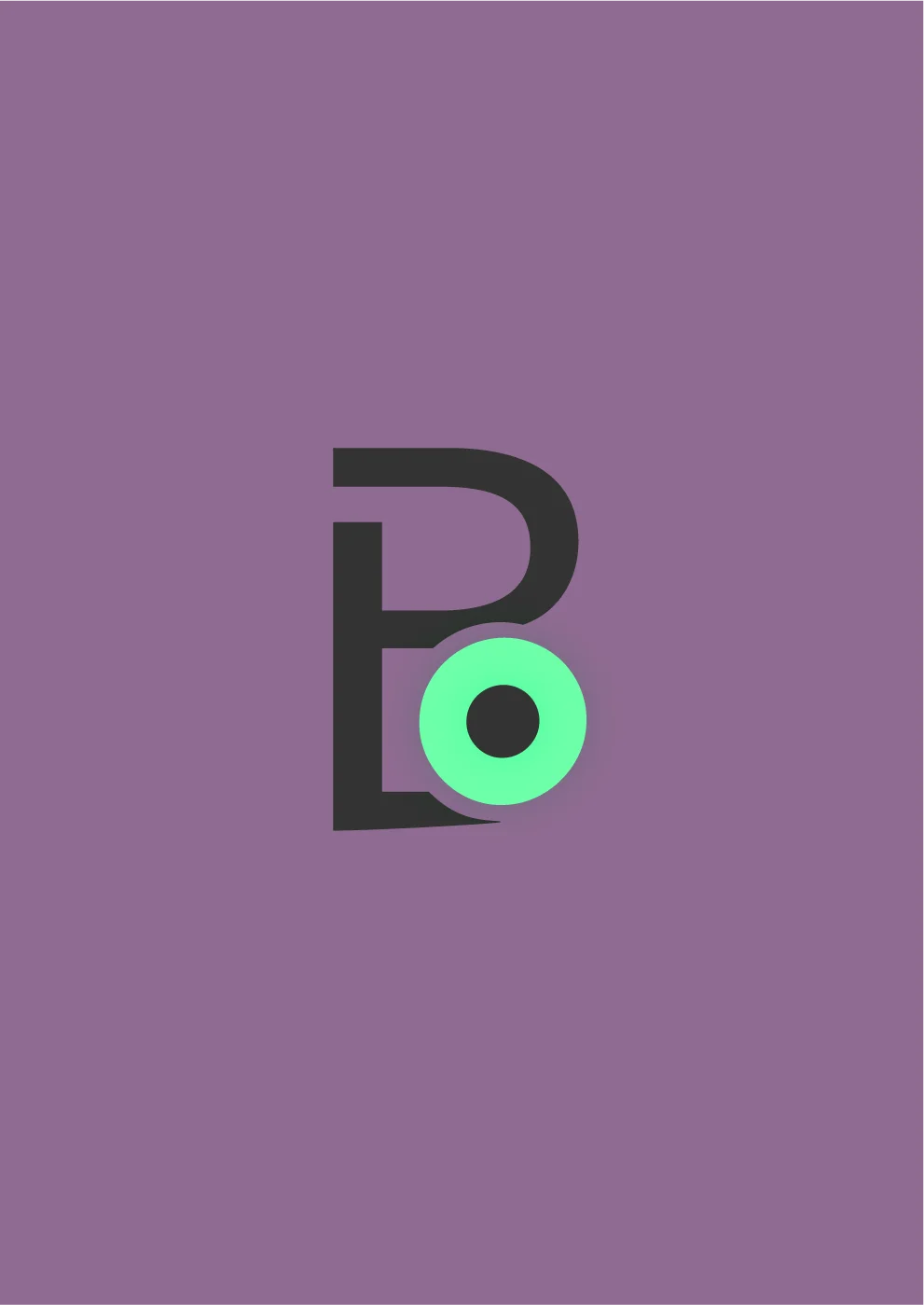 Logo B sur fond violet
