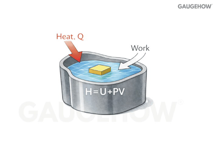 enthalpy H equals U plus pV