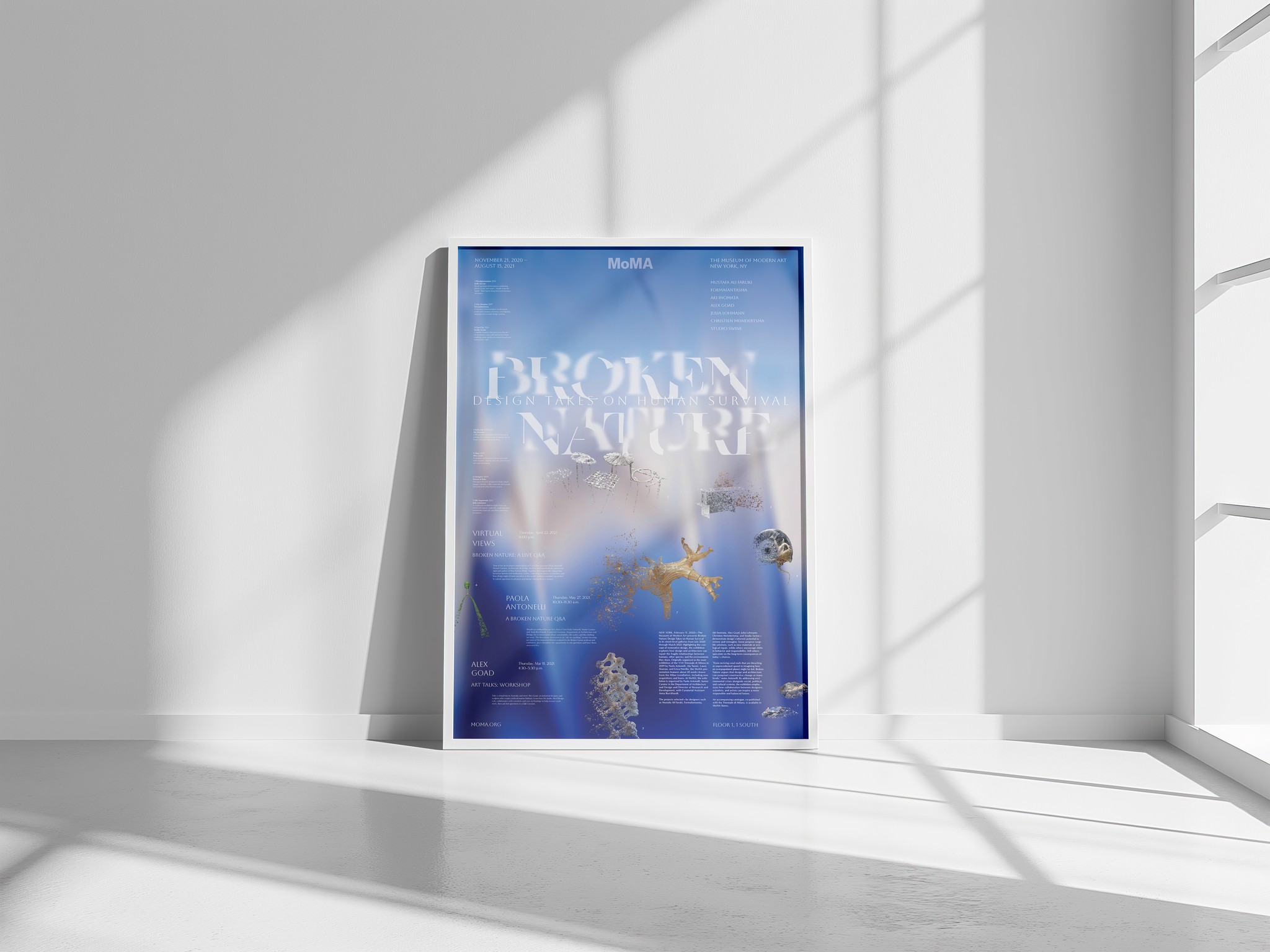 blue and white round illustration