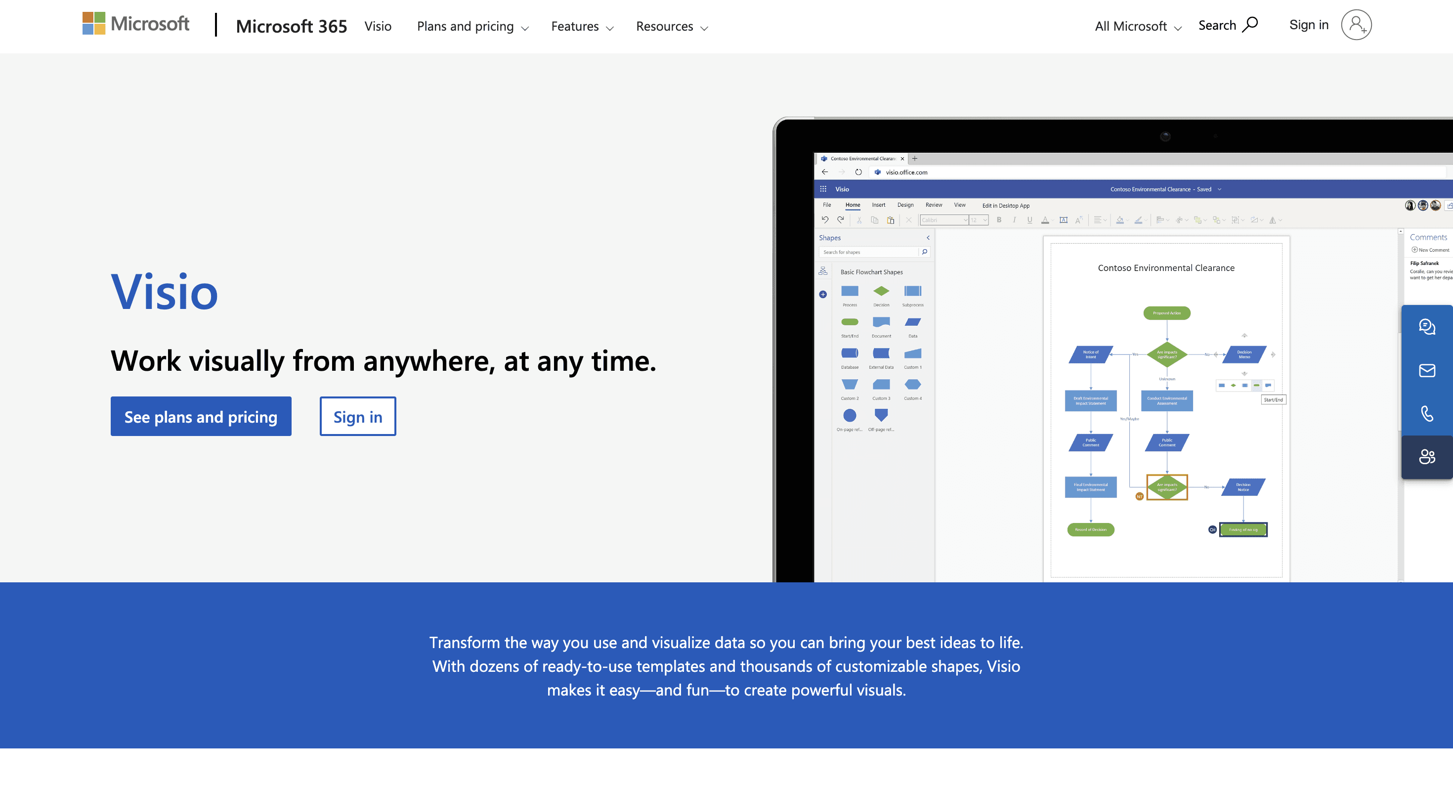 Visio customer journey saas