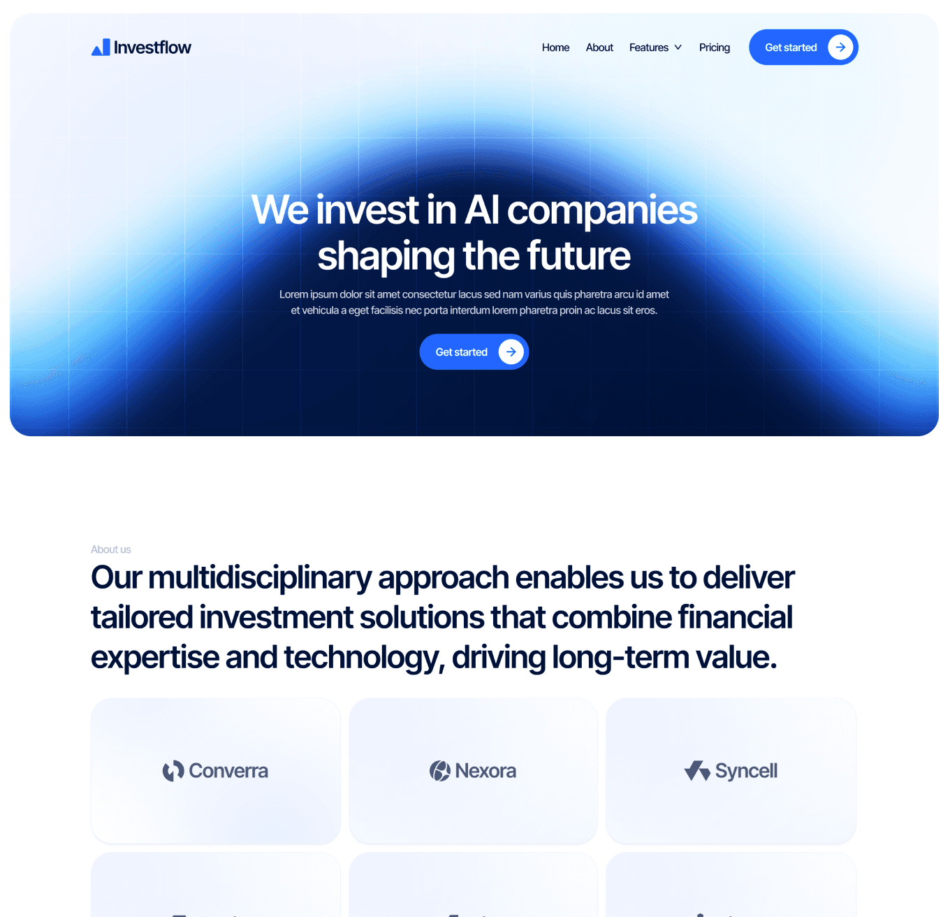 Investflow - Home V3 Page - Investment Firm Framer Template