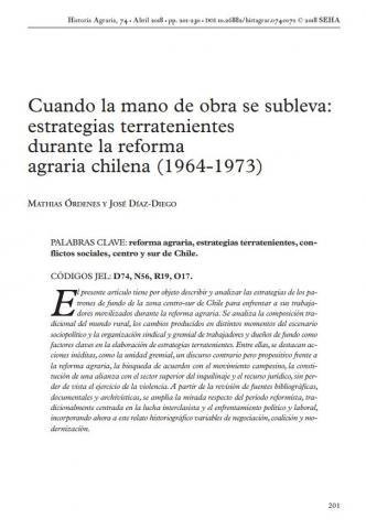 Cuando la mano de obra se subleva: estrategias terratenientes durante la reforma agraria chilena (1964-1973)