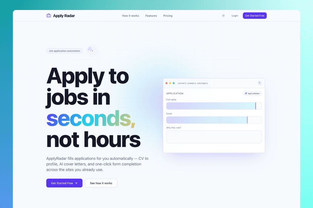 Screen from a fictional news mobile app on a blue gradient background