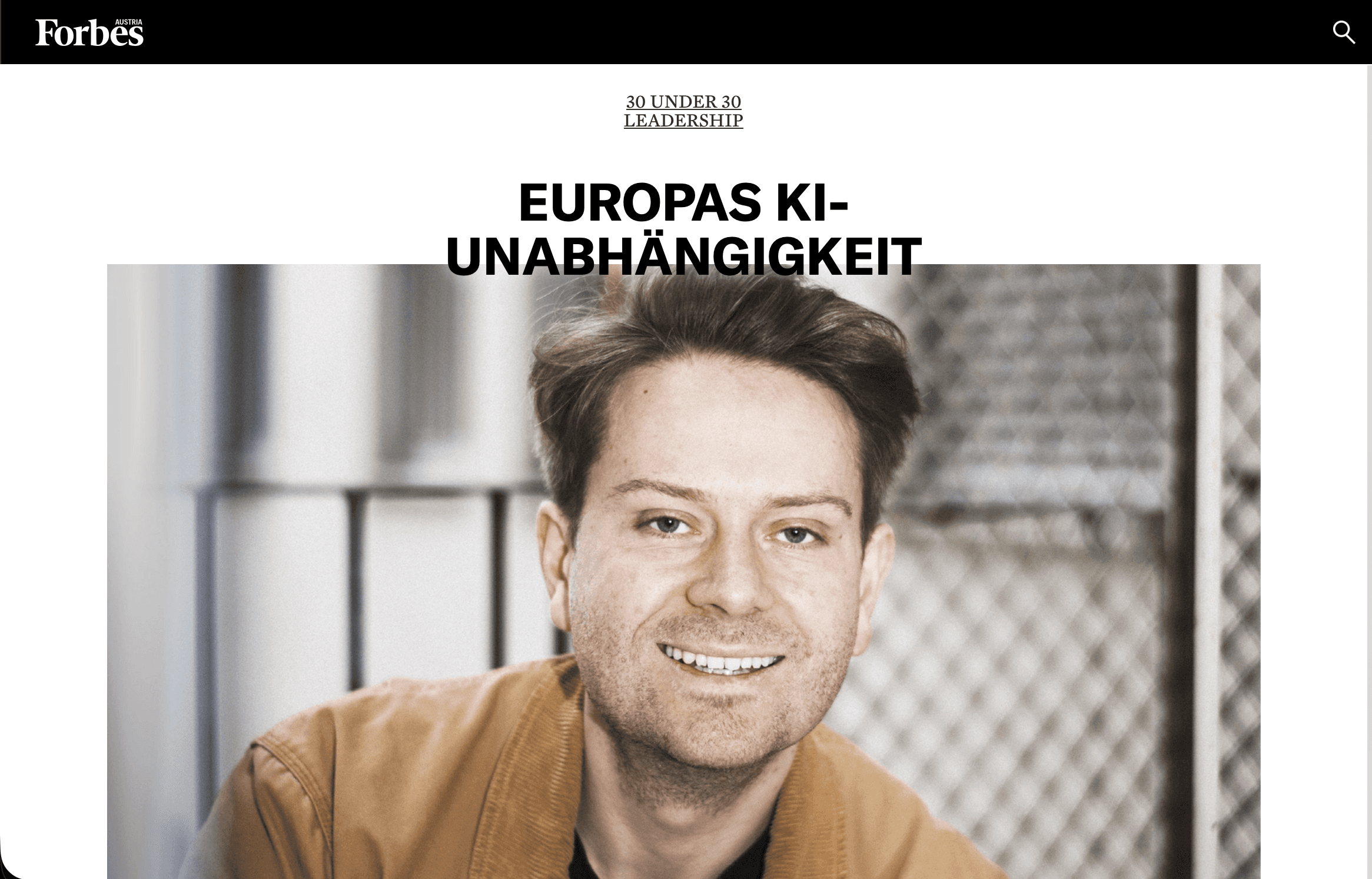 Forbes Austria - Europas KI-Unabhängigkeit - Xinity sovereign AI press coverage