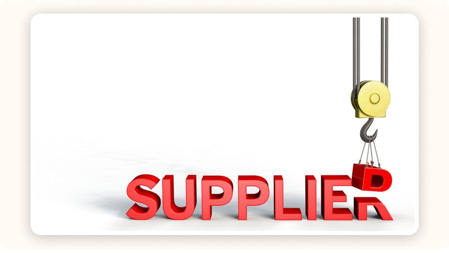 Red “Supplier” text illustration