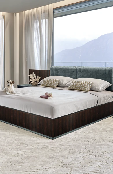 luxury bedroom set up