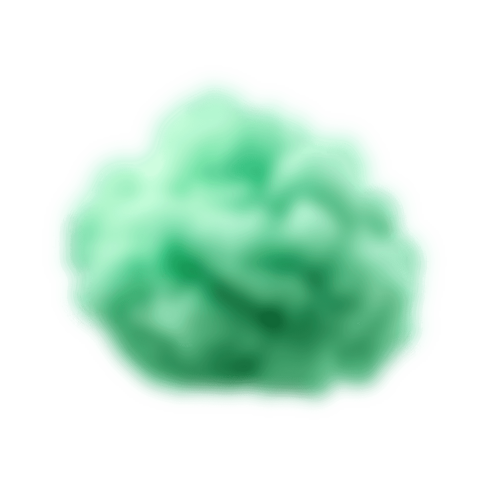 Oblak od zelene vate