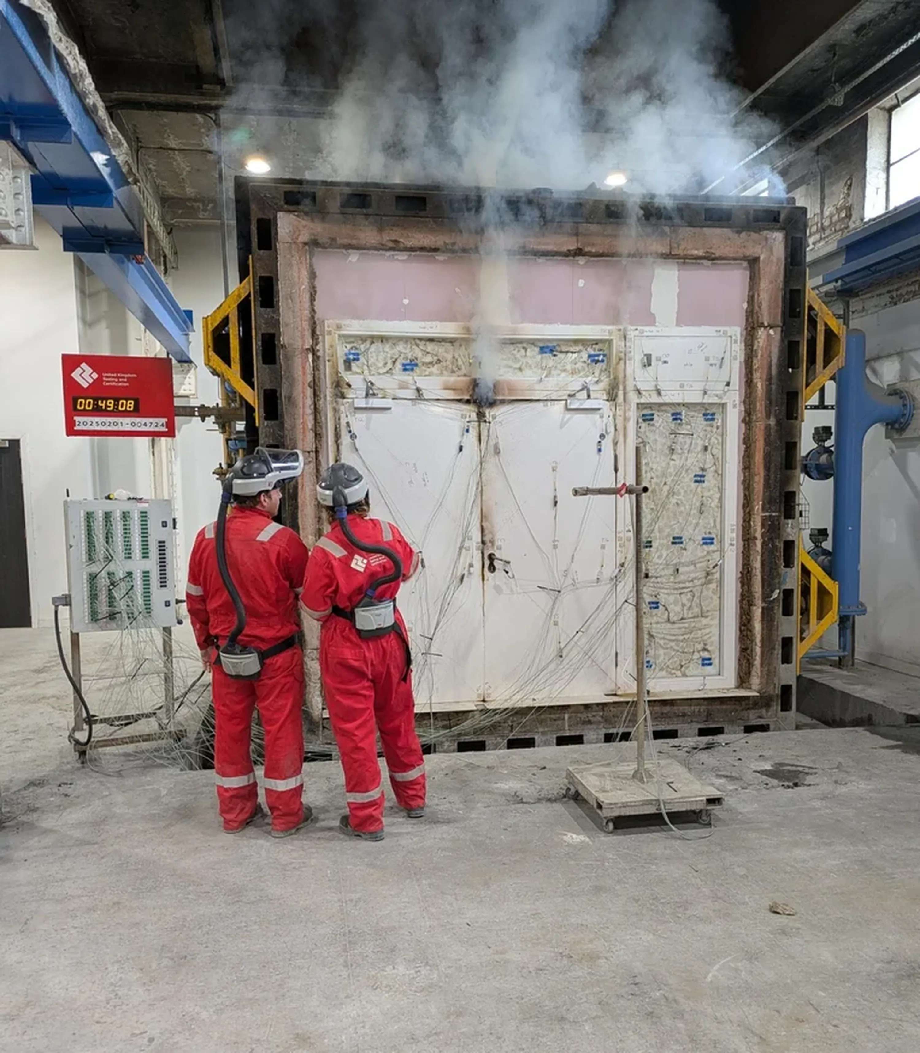 Fire resistance testing of Hygidoor in test facility