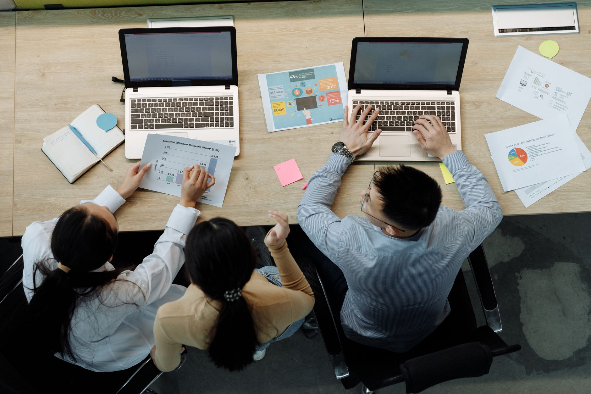 A side-by-side comparison of a cluttered creative desk and a streamlined digital workspace representing workflow automation