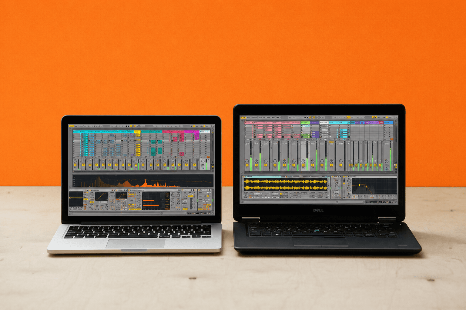 Ableton Live en computadoras para producción musical