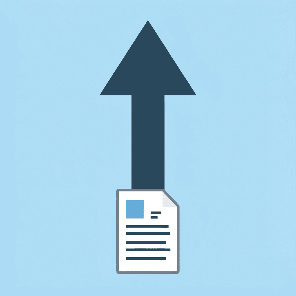Upward arrow showing how manual document management complexity increases exponentially with document volume