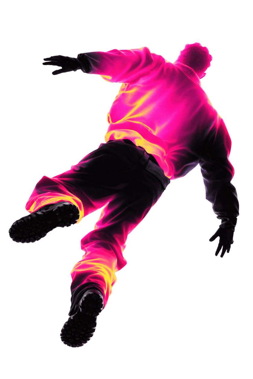 stubborn hero pink neon man