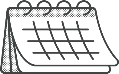 A simple line art icon of a desk calendar