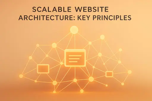 Stylized illustration of business professionals and a humanoid robot interacting with digital dashboards displaying analytics and profiles