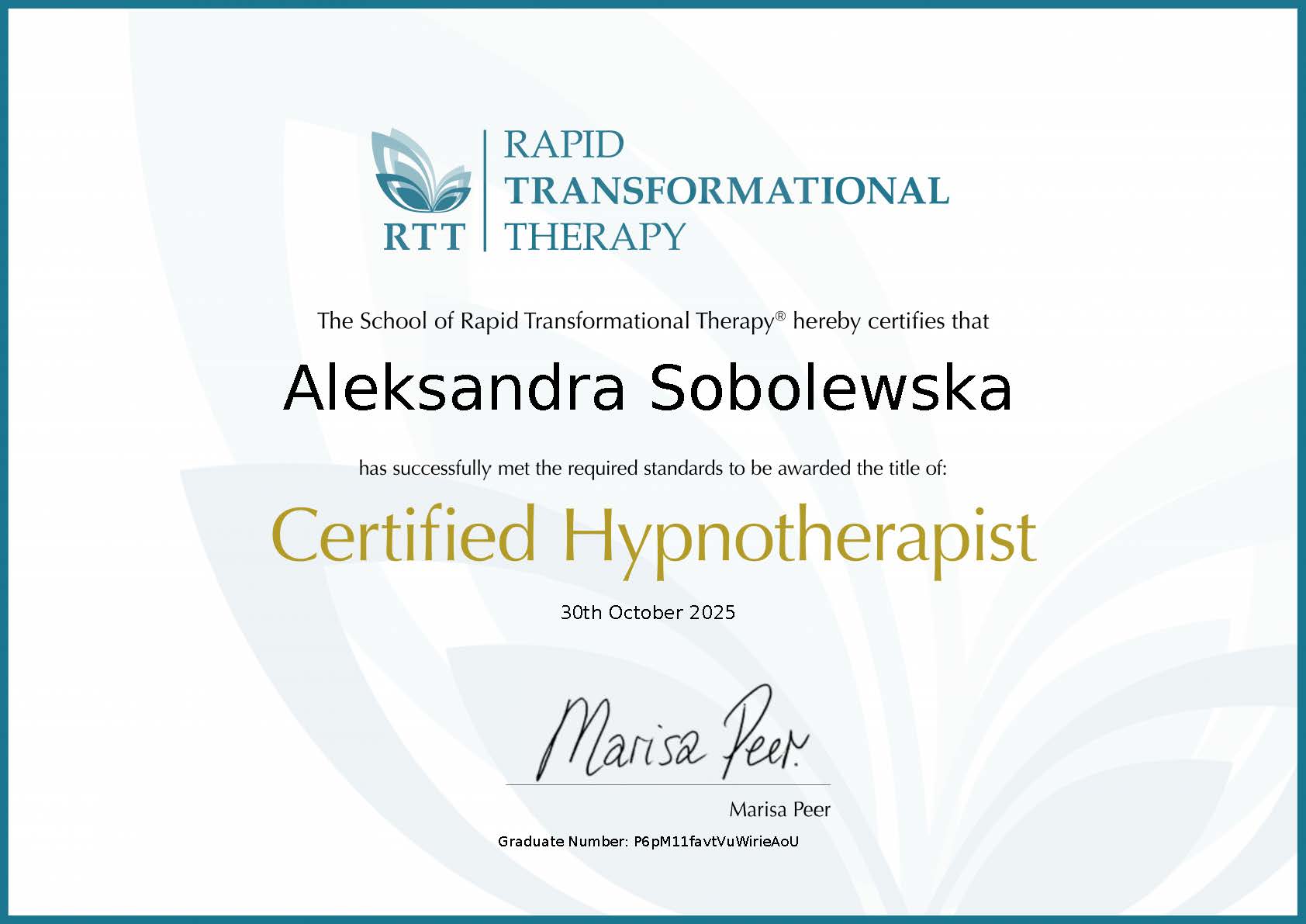 Cerificate of Recognition