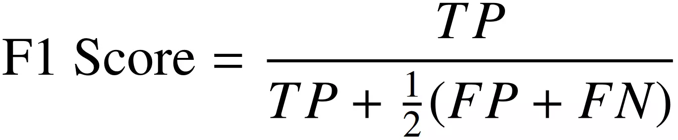 f1 score equation