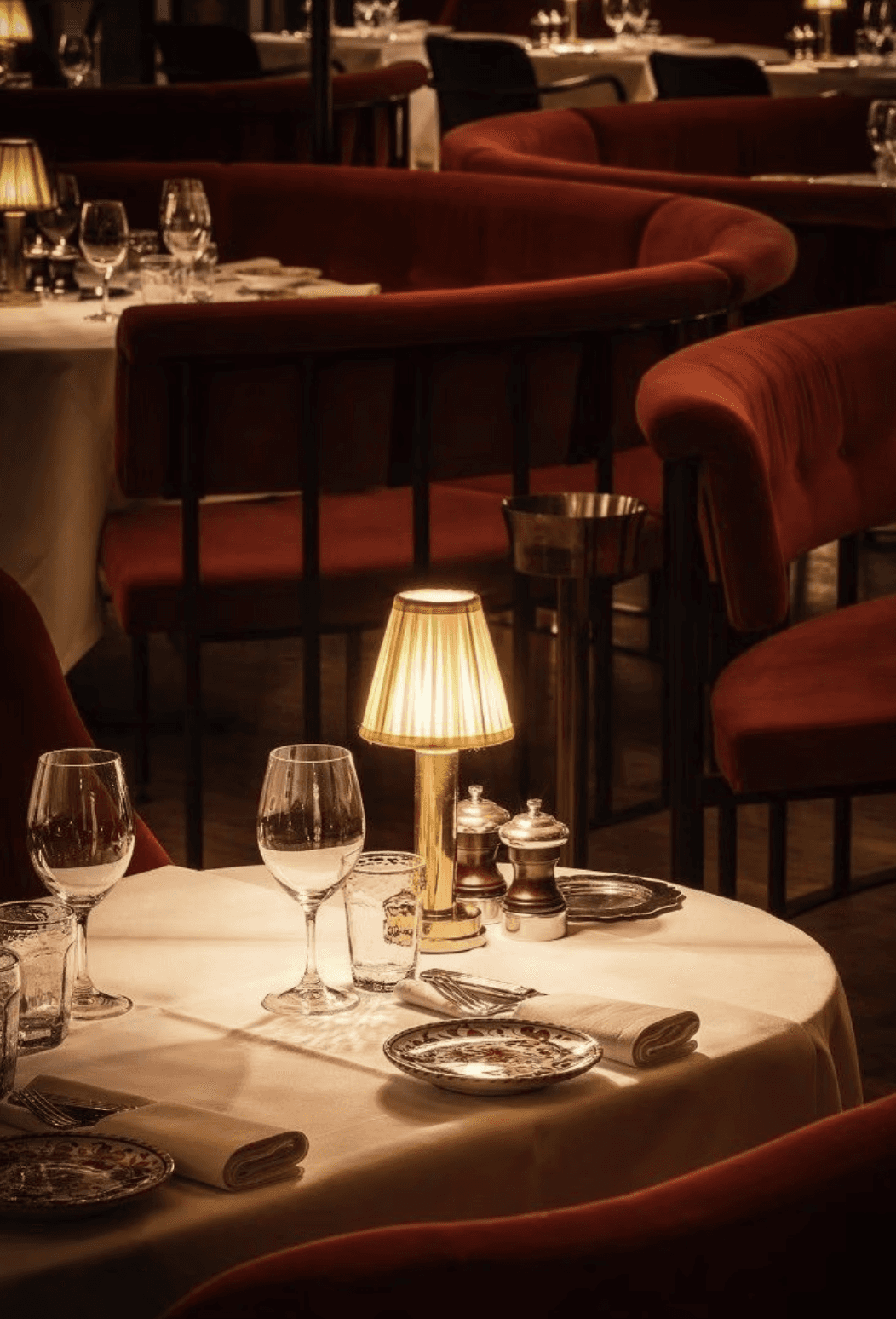 Luxury dinner and cocktails at an upscale Aspen restaurant during winter