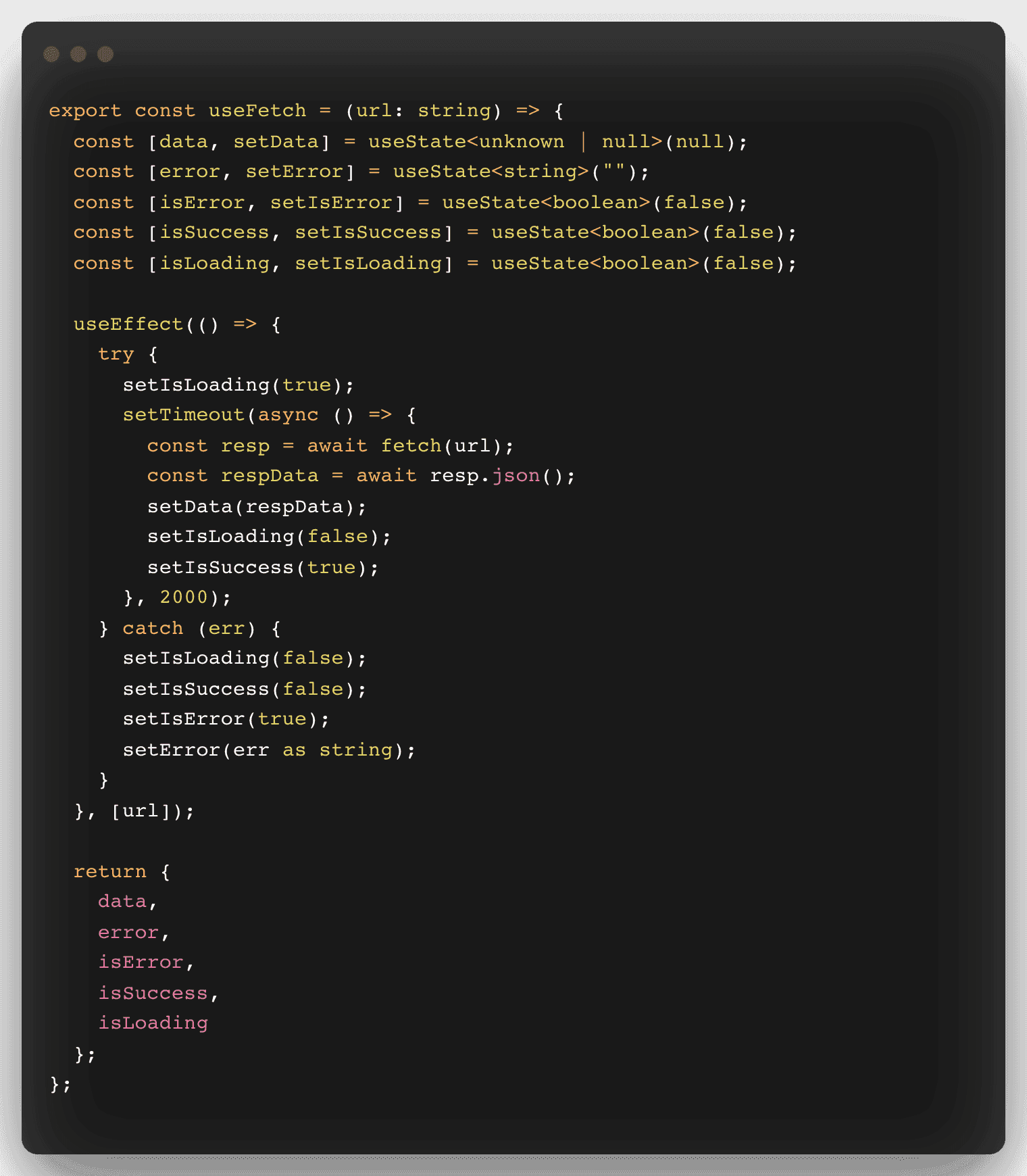 A code snippet with React code.