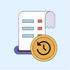 Illustration of a paper and time