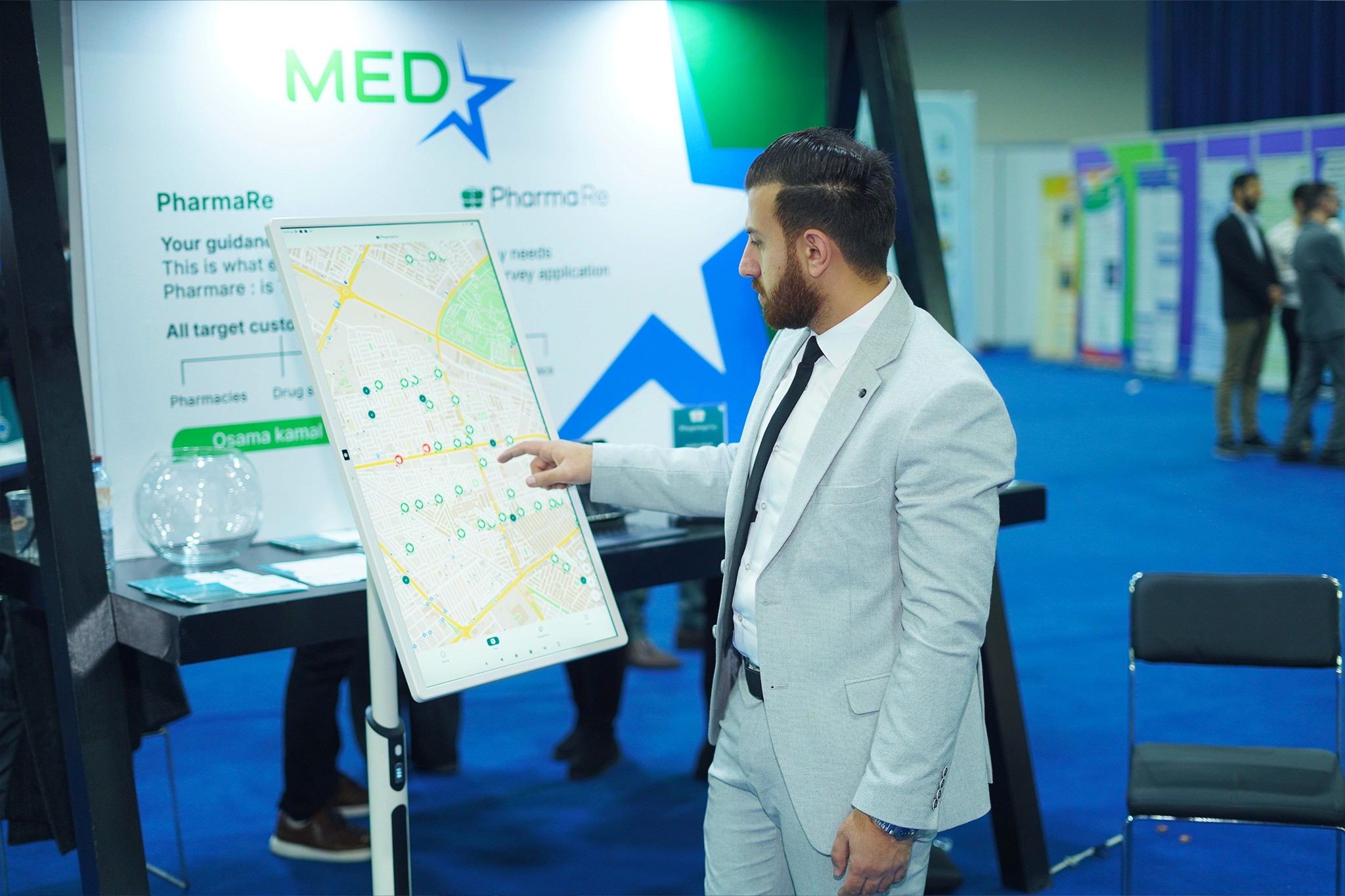 Medstar pavilion featuring cutting-edge medical solutions at MEDICO exhibition
