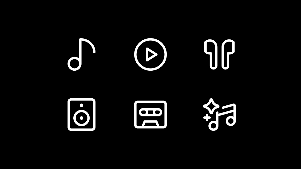 Core Line Music Icon Set