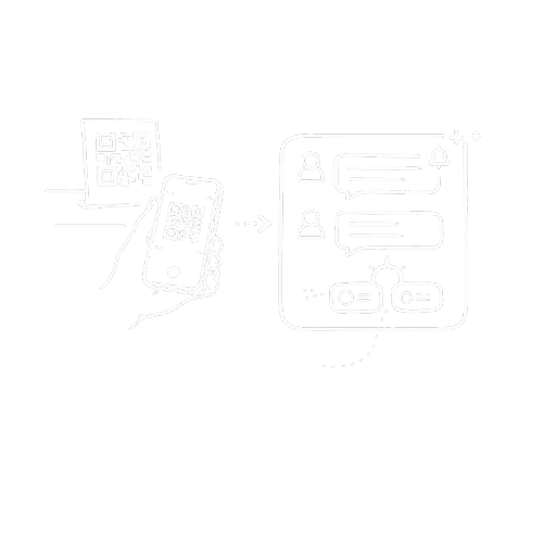 QR code customer support chats routed into one team inbox