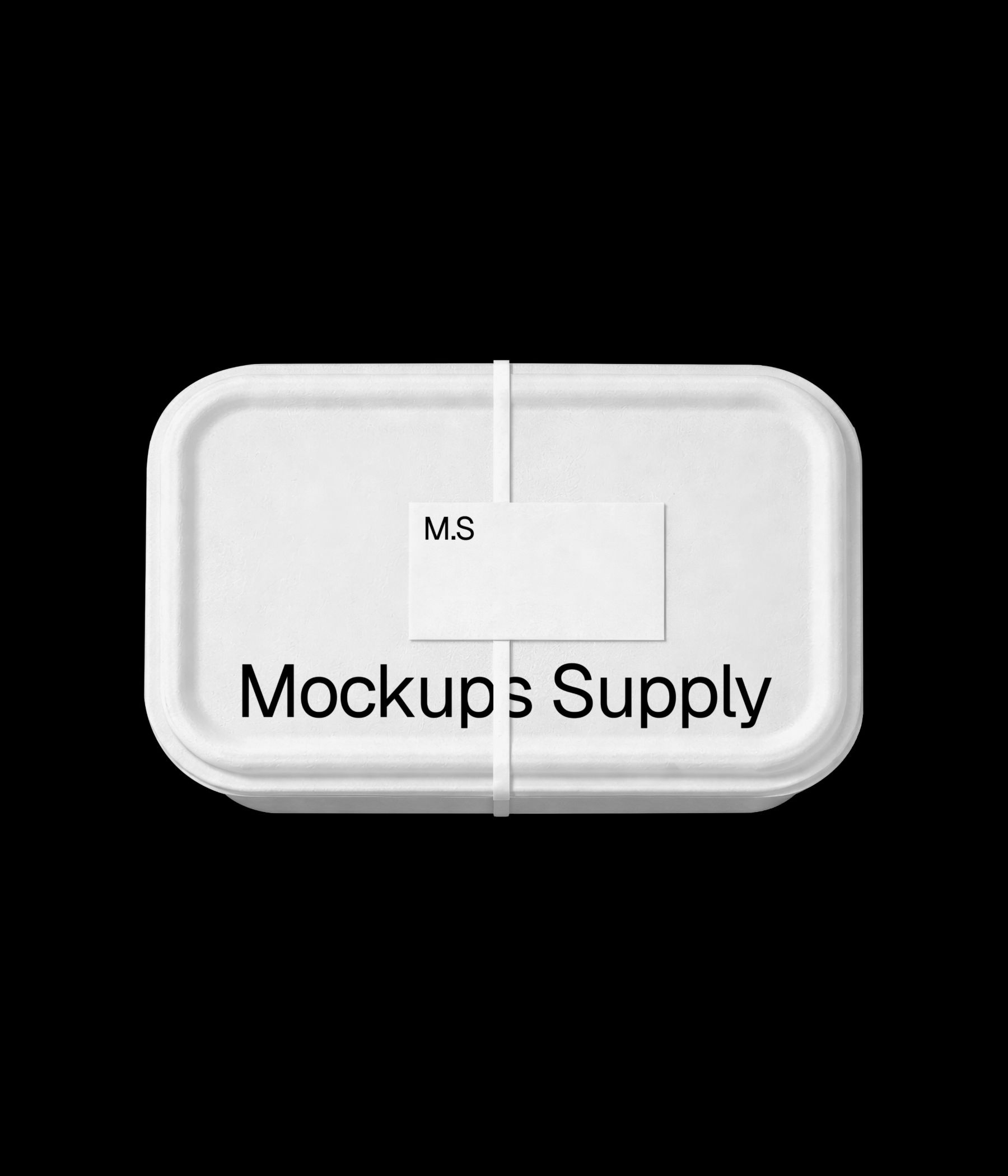 Takeaway food box mockup with card for restaurant branding presentation