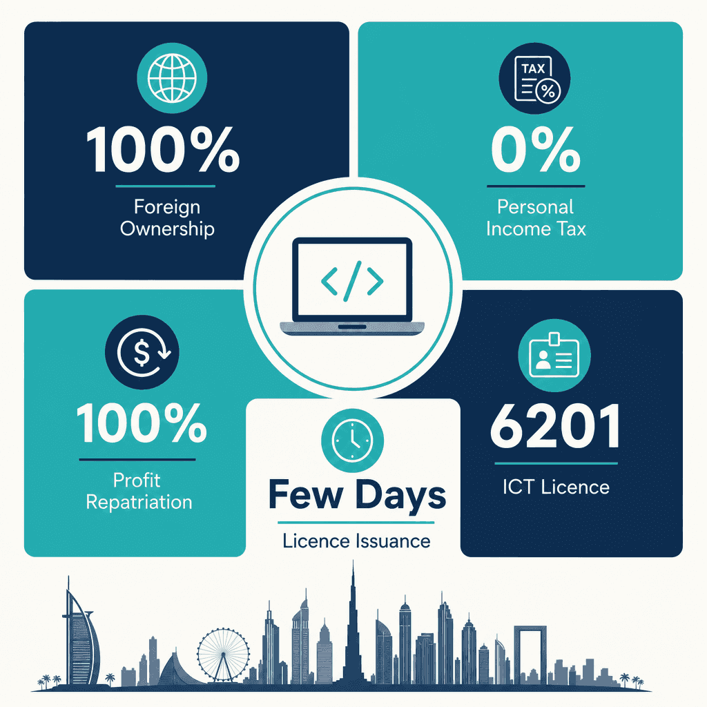 Infographic: Software Development & Programming Business License in Dubai: Cost and Requirements