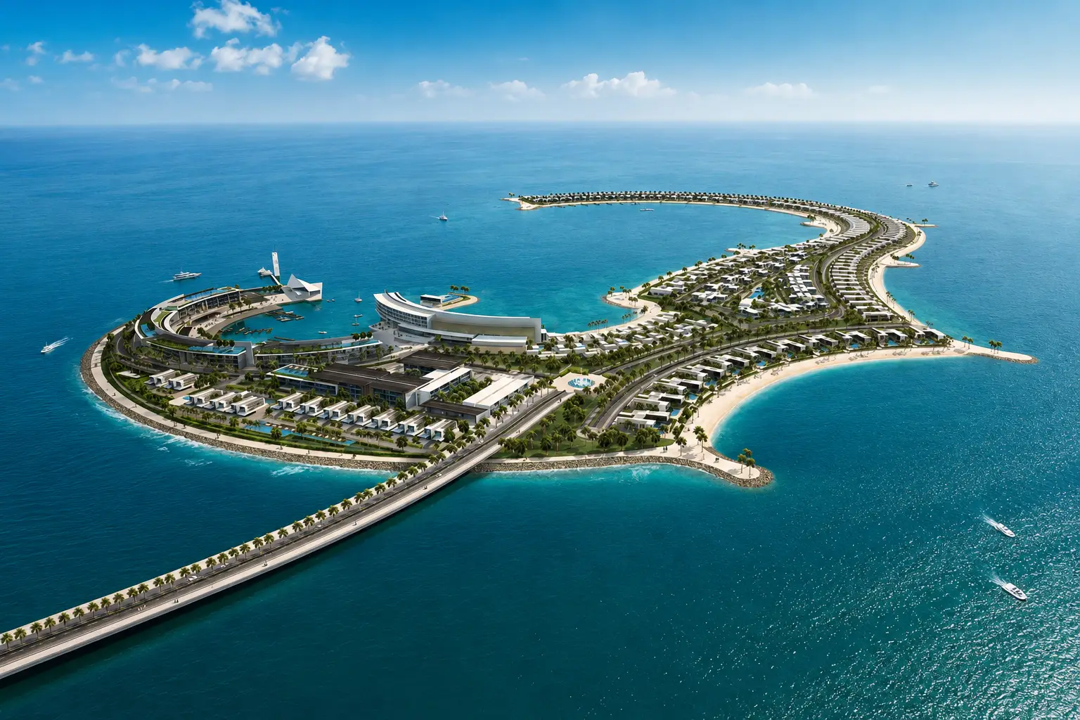 Project view of Jumeirah Bay a mega project in United Arab Emirates, supported by financial modelling