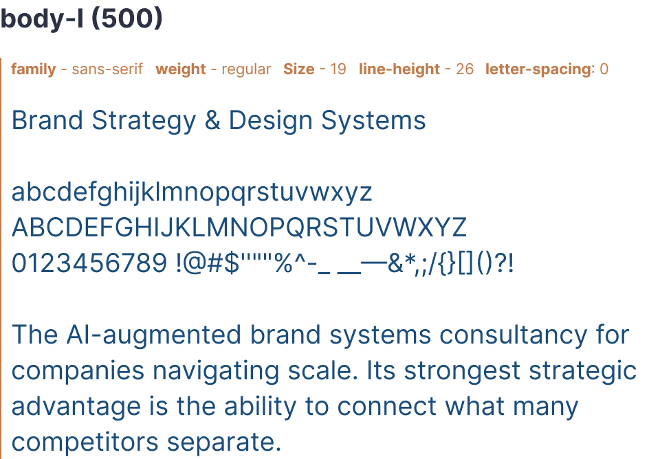 Screen shot of text style and properties