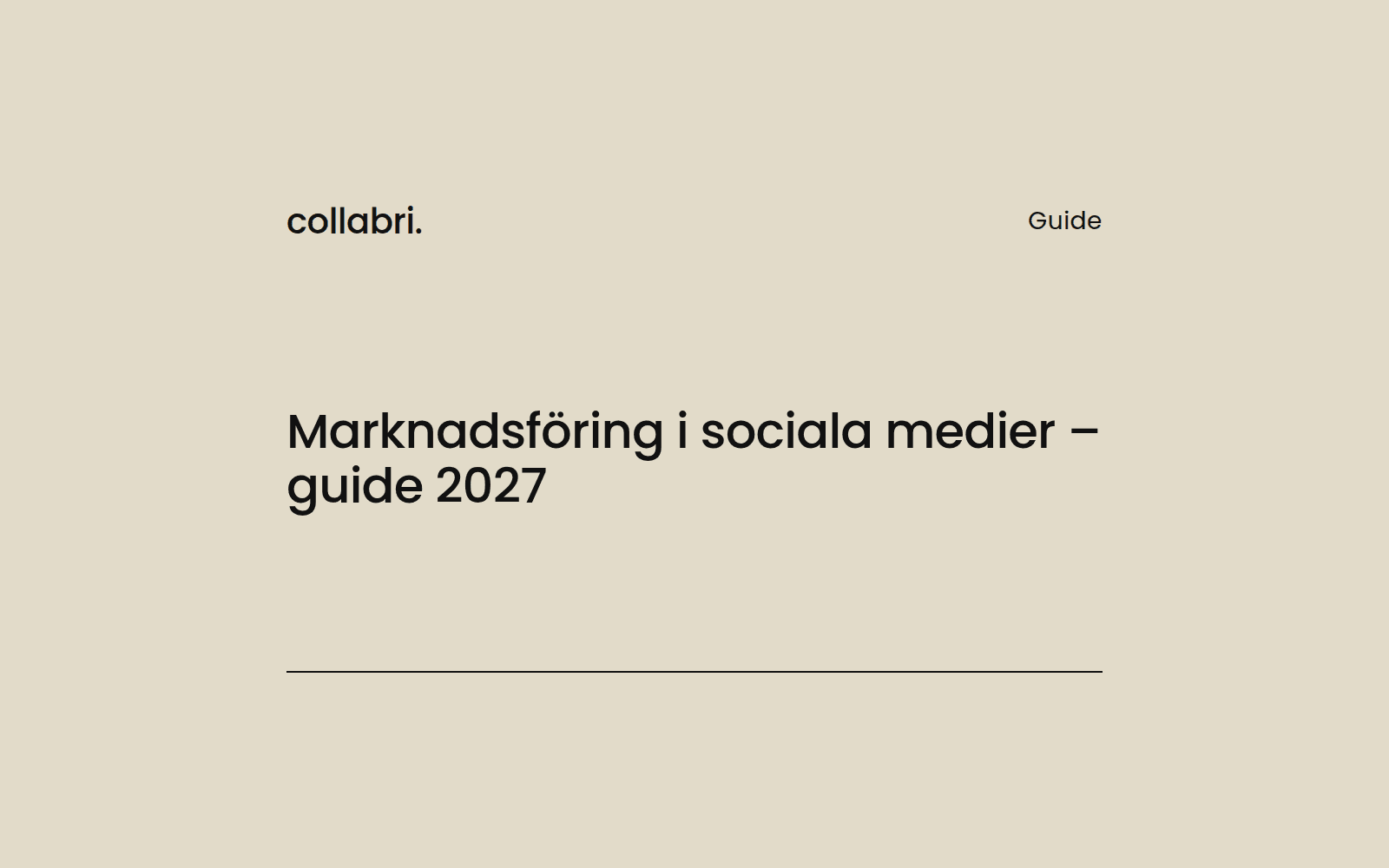 Omslag: Marknadsföring i sociala medier – guide 2027