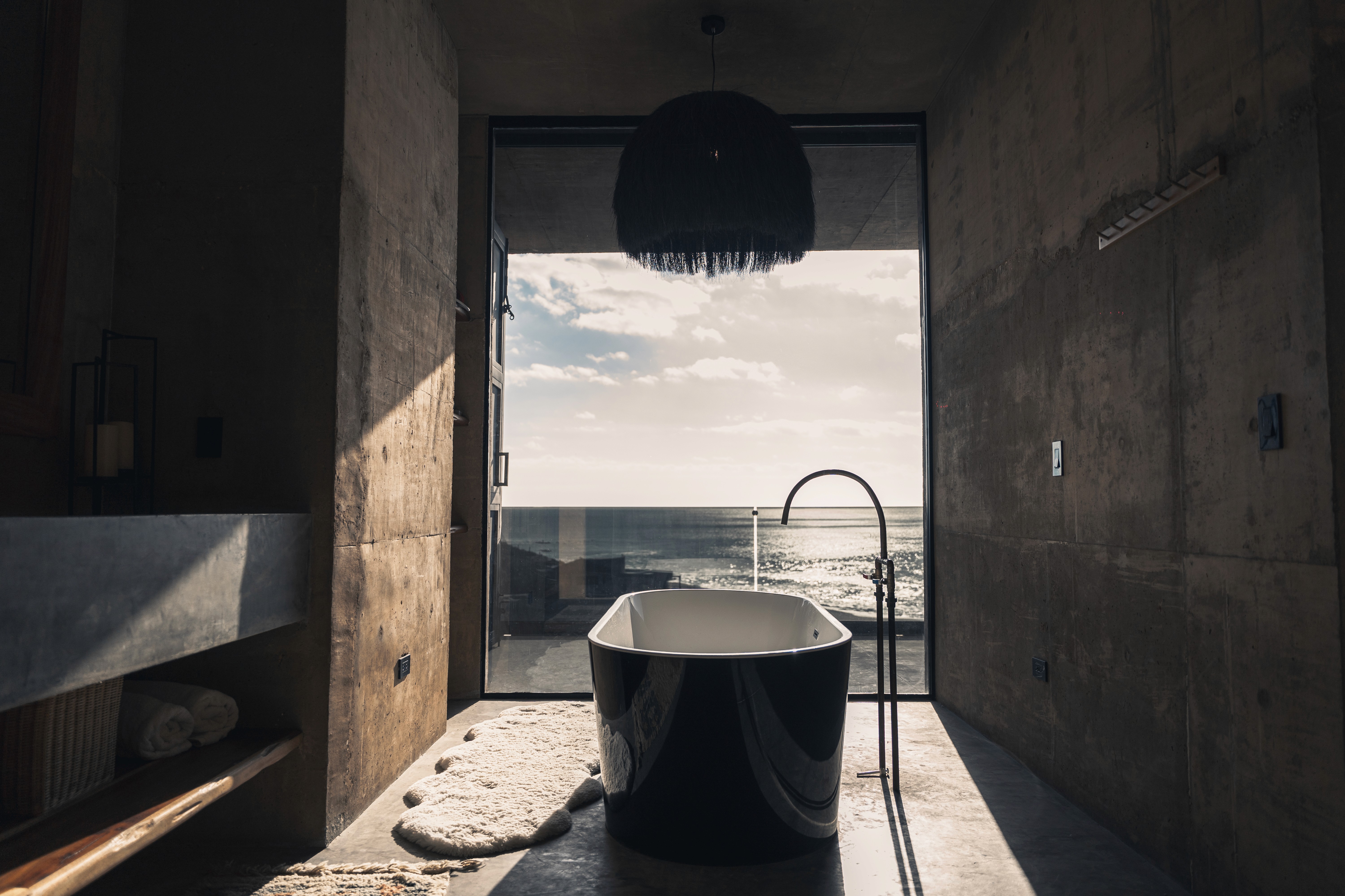 Master Bath and view of Sea of Cortez at Casa Sonoma