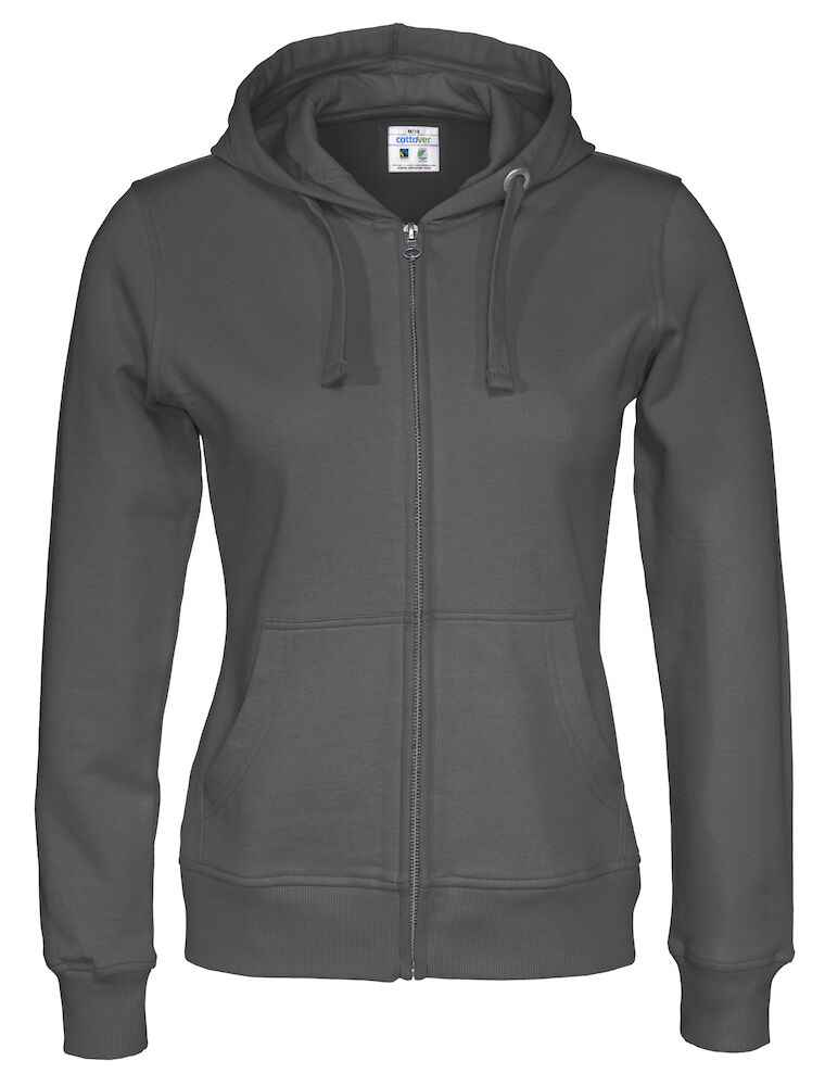 Werksokken voor dames — Cottover Hoodie Full Zip Lady – Gots Gecertificeerd