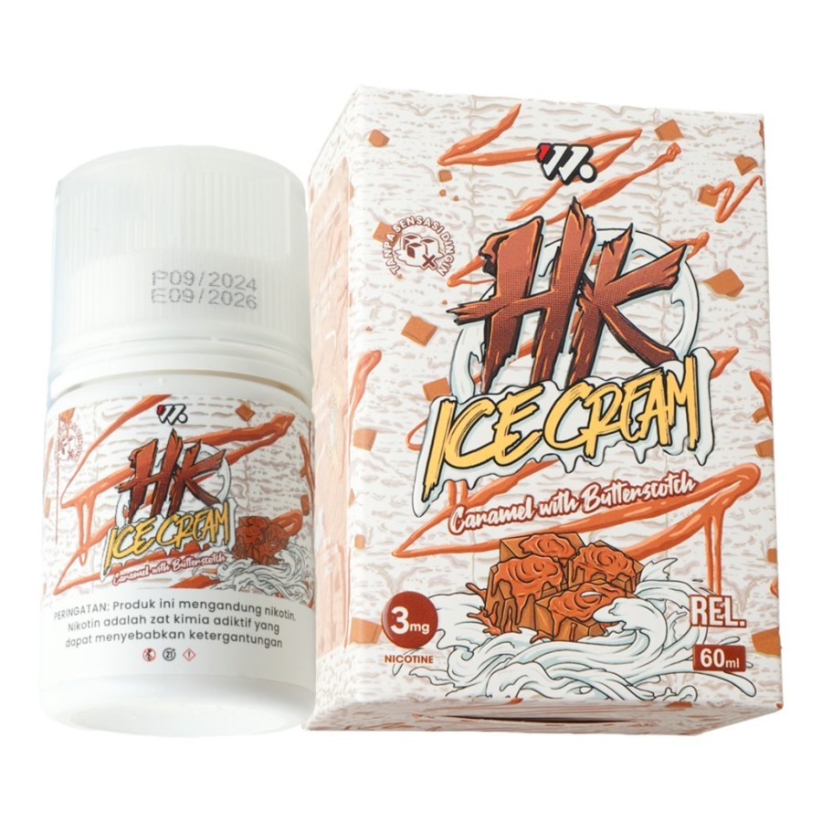 Liquid Vape HK Ice Cream Caramel With Butterscoth Freebase 3mg 6mg 9mg