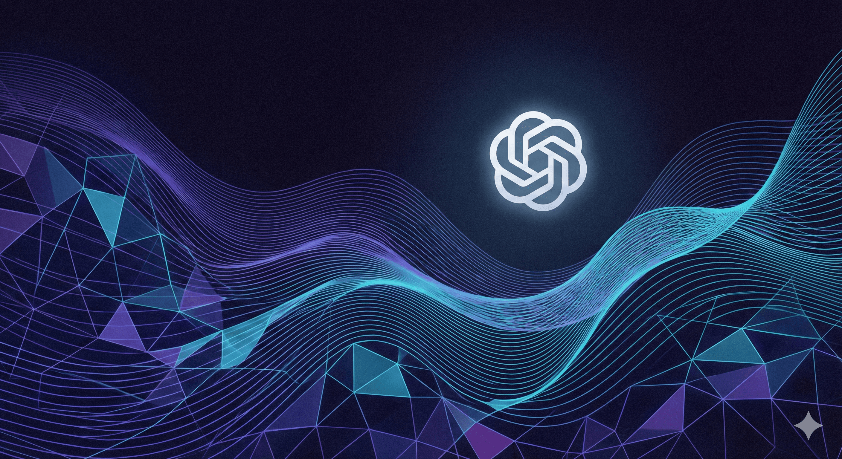 A dynamic digital landscape featuring intricate, flowing geometric patterns and a luminous symbol at the center set against a dark background, highlighting themes of technology and innovation related to 'Codex Agent Loop'.