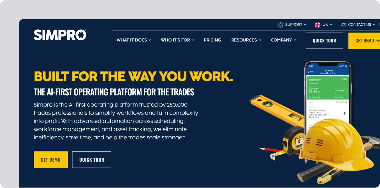 simpro-homepage