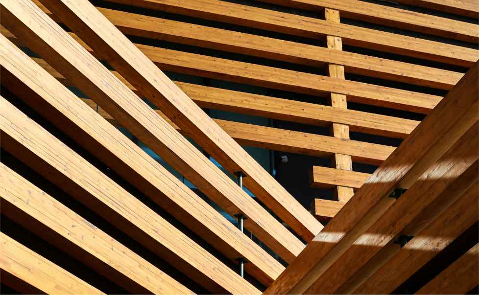 Wooden architectural cladding