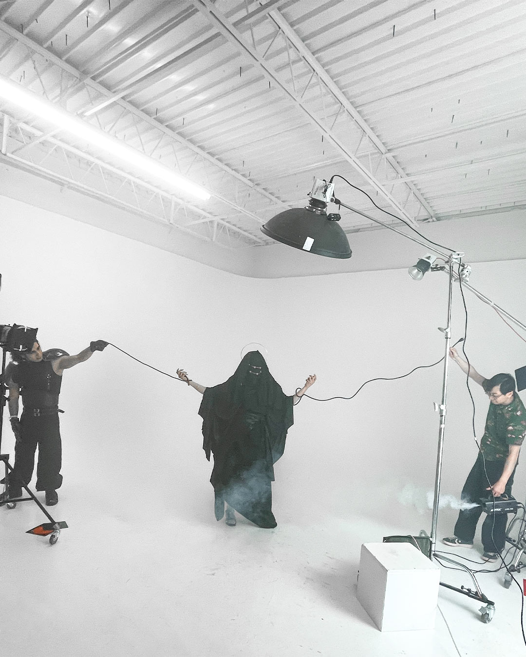 BTS in-studio photoshoot.