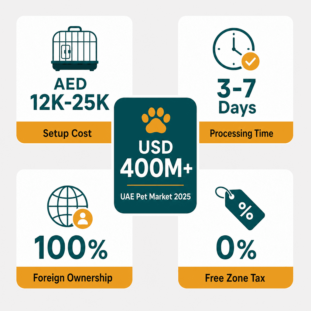 Infographic: Animals & Birds Requisites Trading License in Dubai
