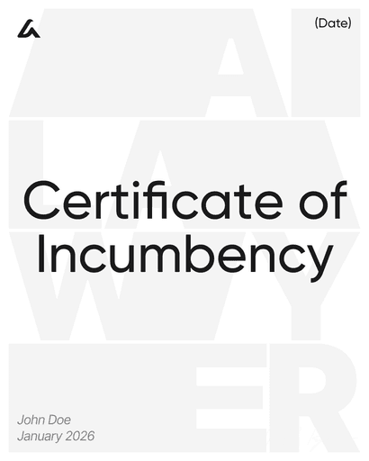 Certificate of Incumbency