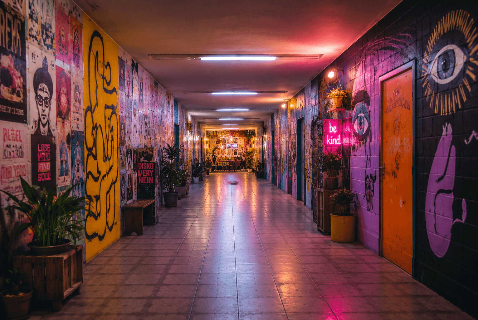 Urban Murals in a Tunel