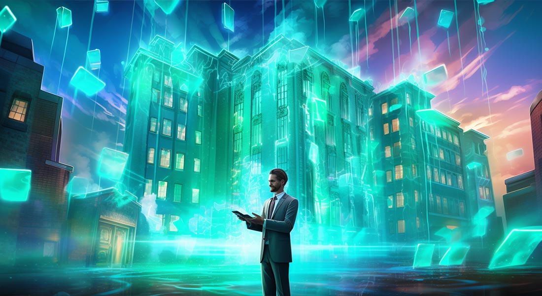 Property manager checking Adalace Vastgoedbeheersoftware