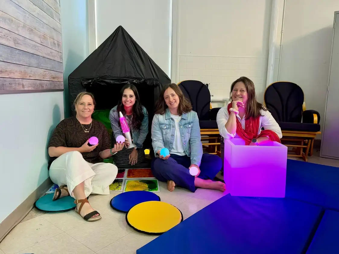 A group of adult woman in a playground