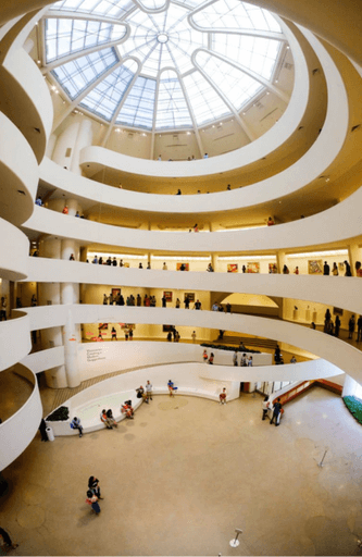Interior of the Guggenheim Museum in New York City