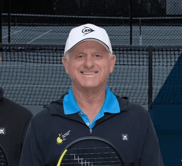 Headshot portrait of Tim Armstrong, founder of TAST Tennis School.