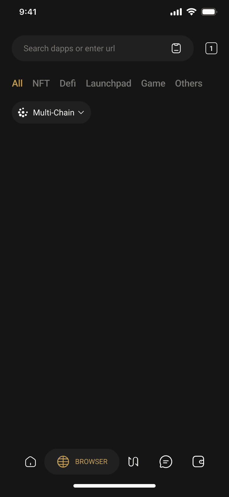 Filter zone — Multi-Chain default